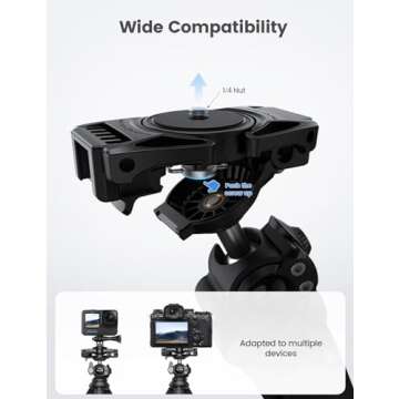 Lamicall Tripod for Camera - 3 in 1 Flexible Tripod for iPhone with Wireless Remote - Ideal for Vide...