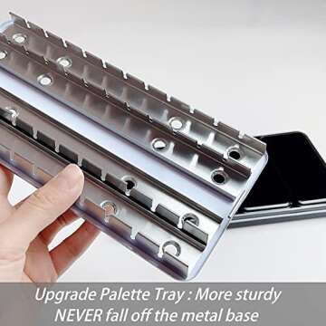 FCLUB Empty Watercolor Palette Paint Case - Large Watercolor Metal Tin with 48Pcs Half Pans