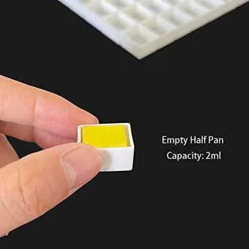 FCLUB Empty Watercolor Palette Paint Case - Large Watercolor Metal Tin with 48Pcs Half Pans