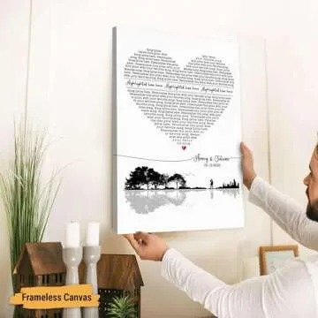 VICILO Personalized Song Lyrics Poster Canvas for Him