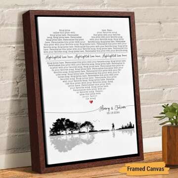 VICILO Personalized Song Lyrics Poster Canvas for Him