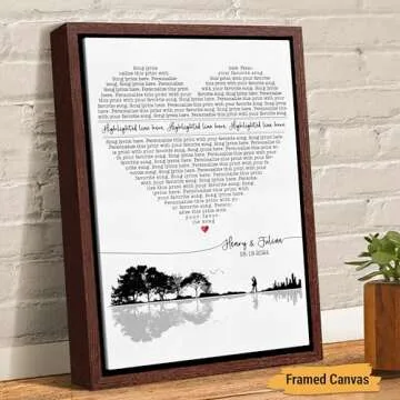 VICILO Personalized Song Lyrics Poster Canvas for Him