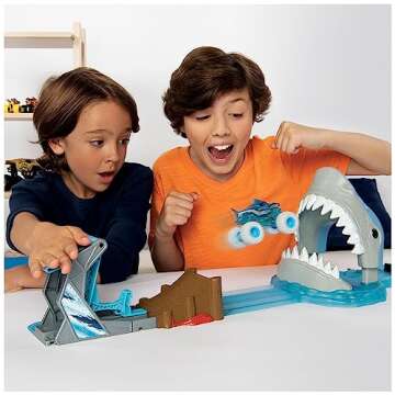 Monster Jam Official Megalodon Mayhem Playset with Exclusive 1:64 Scale Megalodon Die-Cast Monster T...