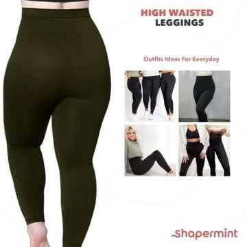 Buy SHAPERMINT Compression Leggings for Plus Size Comfort