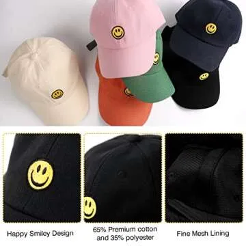 SONMONY Smile Face Toddler Baseball Cap for Kids