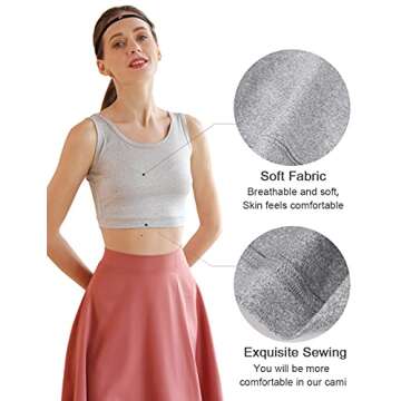 VIKIDEER 3 Pack Basic Crop Tank Tops for Women Short Yoga Dance Athletic Sport Shirts for Teen Girls...