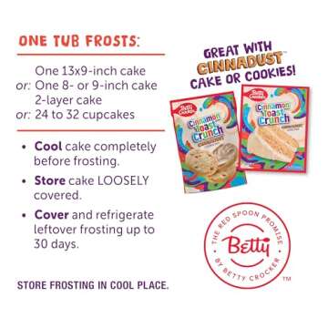 Betty Crocker Cinnamon Toast Crunch Frosting, Made with Cinnadust, 16 oz (Pack of 8)