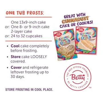 Betty Crocker Cinnamon Toast Crunch Frosting, Made with Cinnadust, 16 oz (Pack of 8)