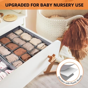 Criusia 3 Pack Foldable Drawer Organizers for Socks