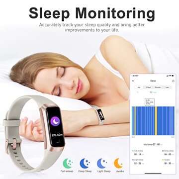 Zeacool Fitness Tracker with 24/7 Heart Rate, Blood Oxygen Blood Pressure Sleep Monitor, Activity Tr...