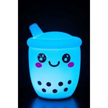 Cute Boba Rainbow Silicone Night Light Lamp, Boba Light, Boba Lamp 8 Colors in 1