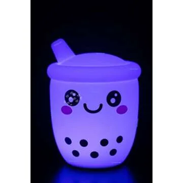 Cute Boba Rainbow Silicone Night Light Lamp, Boba Light, Boba Lamp 8 Colors in 1