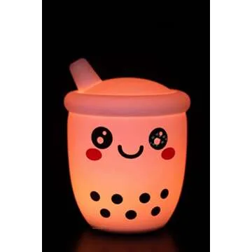 Cute Boba Rainbow Silicone Night Light Lamp, Boba Light, Boba Lamp 8 Colors in 1