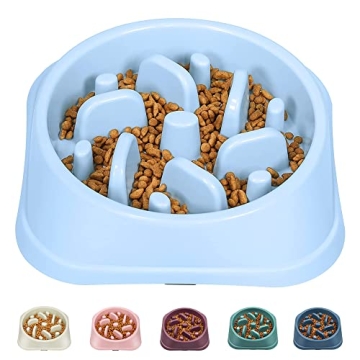 UPSKY Slow Feeder Small Dog Bowls Anti-Slip Puzzle Bowl Feeder Interactive Bloat Stop Dog Bowl Anti-...