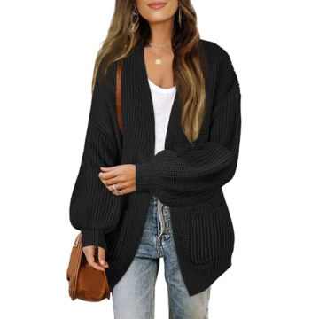 Oversized MEROKEETY Cardigan for Comfort and Style