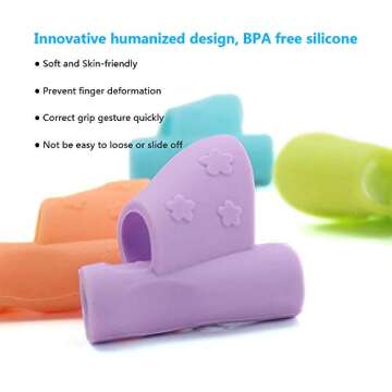 Warmtaste Pencil Grips,Pencil Grips for Kids Handwriting,Grip Posture Correction Tools for Training Children Pencil Holder Pen Writing Aid,6 Packs