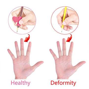 Warmtaste Pencil Grips,Pencil Grips for Kids Handwriting,Grip Posture Correction Tools for Training Children Pencil Holder Pen Writing Aid,6 Packs