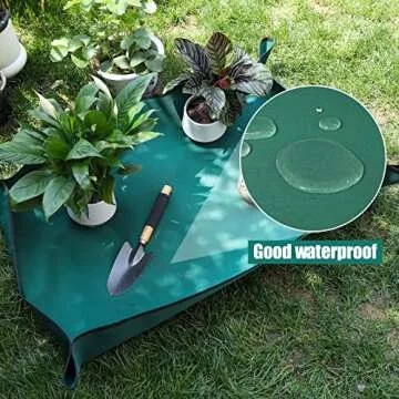 Owl Focus Oxford Fabric Plant Repotting Mat Waterproof Transplanting Mat Indoor Succulent Potting Mat Portable Gardening Mat,29.5x29.5''
