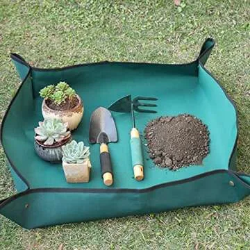 Owl Focus Oxford Fabric Plant Repotting Mat Waterproof Transplanting Mat Indoor Succulent Potting Mat Portable Gardening Mat,29.5x29.5''