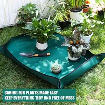 Owl Focus Oxford Fabric Plant Repotting Mat Waterproof Transplanting Mat Indoor Succulent Potting Mat Portable Gardening Mat,29.5x29.5''