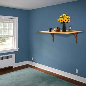 Heavy Duty Iron Shelf Brackets Set - Easy Installation, Rust Finish