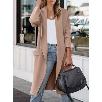 ANRABESS Women's Long Cardigan Sweater for Fall Style