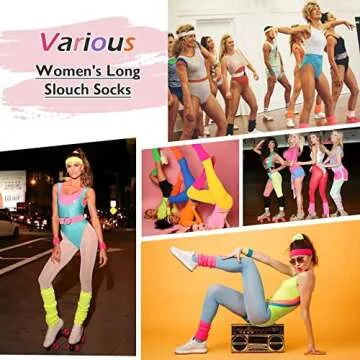 Century Star Slouch Socks Womens Leg Warmers Super Soft Scrunch Knee High Socks Womens Boot Socks 9-11