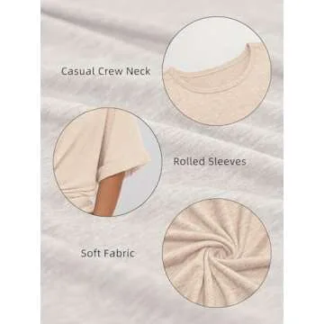 ATHMILE Summer Tops Loose Fit Tee for Women