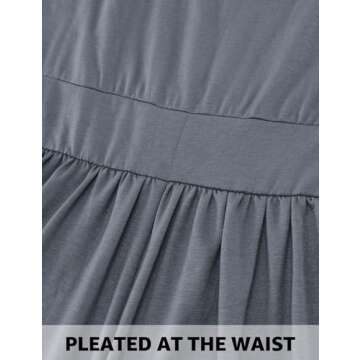 luvamia Womens Fashion Jumpsuits for Women Short Sleeve Casual Wide Leg Overalls Stretchy Rompers For Women Womens Jumpsuits Fall Clothing Gray Size Medium Fits Size 8 Size 10