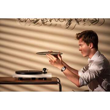 Pro-Ject Debut Carbon EVO, Audiophile Turntable with Carbon Fiber tonearm, Electronic Speed Selection and pre-Mounted Sumiko Rainier Phono Cartridge (High Gloss White)