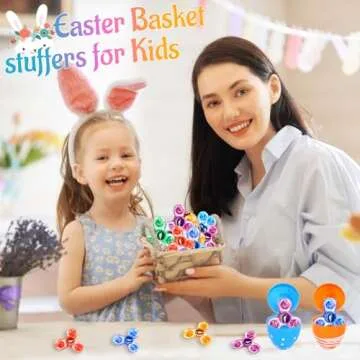 Gigilli Fidget Spinners for Kids 2 Pack, Light up Sensory Fidget Toys Adults Kids 4-8-12, Easter Basket Stuffers Egg Fillers Glow in The Dark ADHD Autism Toys 5-7 Boys Girls Classroom Prizes Fidgets