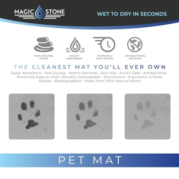 Magic Stone Pet Feeding Mat - Eco-Friendly, Stylish Pet Accessory for Every Home