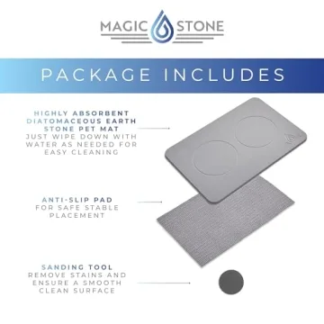 Magic Stone Pet Feeding Mat - Eco-Friendly, Stylish Pet Accessory for Every Home
