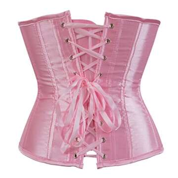 Zhitunemi Women's Snazzy Satin Underbust Corset Bustier - Perfect for Weddings & Events!