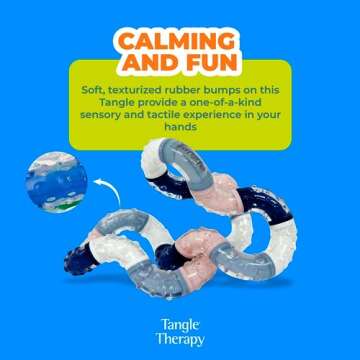 Tangle® Therapy Relax - Fidget Toy for Adults and Children - Improves Focus and Relaxes ADHD Symptoms When Played with - Quiet Fidget Toy for Work Or School - Hand Therapy Device