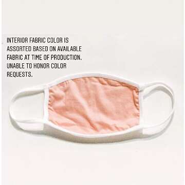 5 Pcs Cotton Face Masks. Fashionable Unisex Washable and Reusable cotton face masks