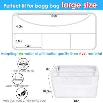 AIERSA Clear Beach Bag Organizer for Bogg Bag XL - White