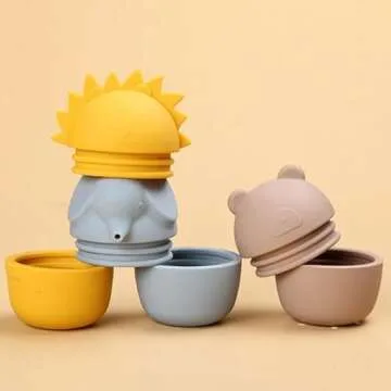 Lamorat Kompani Silicone Baby Bath Toy Set - Fun & Safe