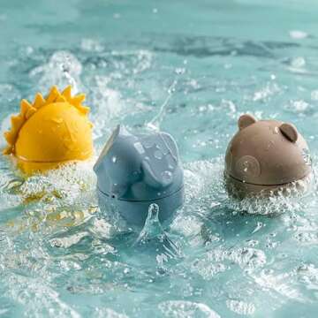 Lamorat Kompani Silicone Baby Bath Toy Set - Fun & Safe