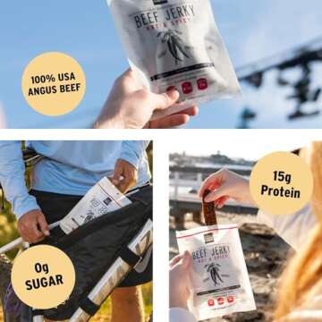 People's Choice Beef Jerky - Old Fashioned - Hot & Spicy - Healthy, Sugar Free, Zero Carb, Gluten Free, Keto Friendly, High Protein Meat Snack - Dry Texture - 1 Pound, 16 oz - 1 Bag