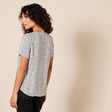 Amazon Essentials Women's Relaxed-Fit Leopard Blouse - Soft & Versatile
