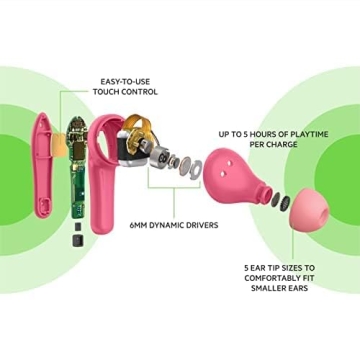 Belkin SoundForm Nano Kids Earbuds - 24H Battery Life & Safe Sound