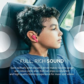 Belkin SoundForm Nano Kids Earbuds - 24H Battery Life & Safe Sound