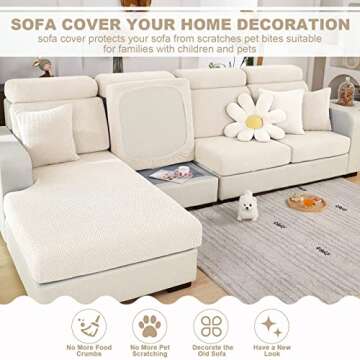 2024 New Wear-Resistant Universal Sofa Cover, Stretch Couch Cushion Slipcovers Replacement, Anti-Sli...