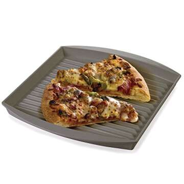 Prep Solutions by Progressive Microwave Bacon Grill – Gray, Cooks Up to 6 Strips of Bacon, Ideal for Frozen Snacks and Pizza, 12.5”L x 10”W