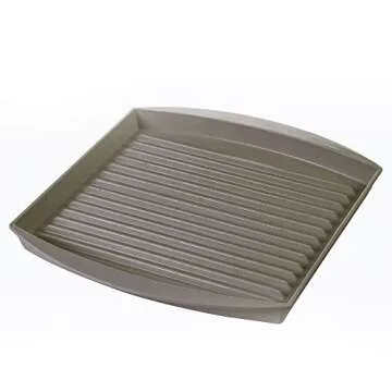 Prep Solutions by Progressive Microwave Bacon Grill – Gray, Cooks Up to 6 Strips of Bacon, Ideal for Frozen Snacks and Pizza, 12.5”L x 10”W