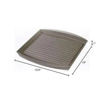 Prep Solutions by Progressive Microwave Bacon Grill – Gray, Cooks Up to 6 Strips of Bacon, Ideal for Frozen Snacks and Pizza, 12.5”L x 10”W