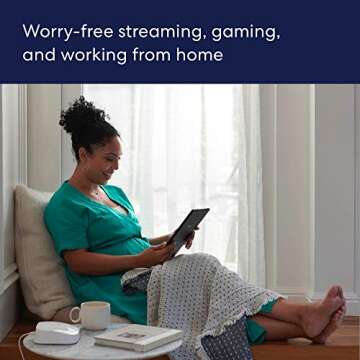 Amazon eero Pro 6 mesh Wi-Fi 6 system | Fast and reliable gigabit speeds | connect 75+ devices | Coverage up to 6,000 sq. ft. | 3-pack, 2020 release