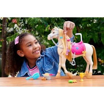 Barbie Horse with Sounds, Music & Accessories, Inspired The Great Horse Chase, Toy Moves, Dances & Blinks Eyes
