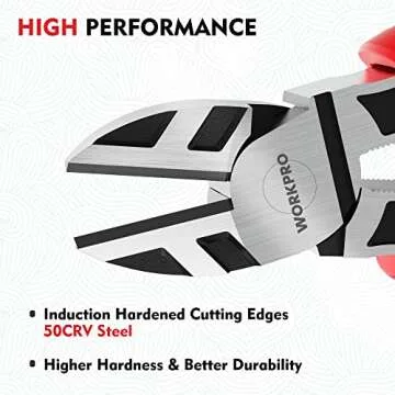 WORKPRO Heavy Duty 6" Wire Cutters with Comfortable Grip
